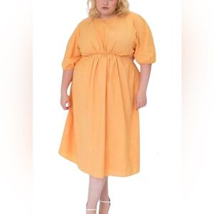 WRAY Orange Cutout Back Dress size 4XL